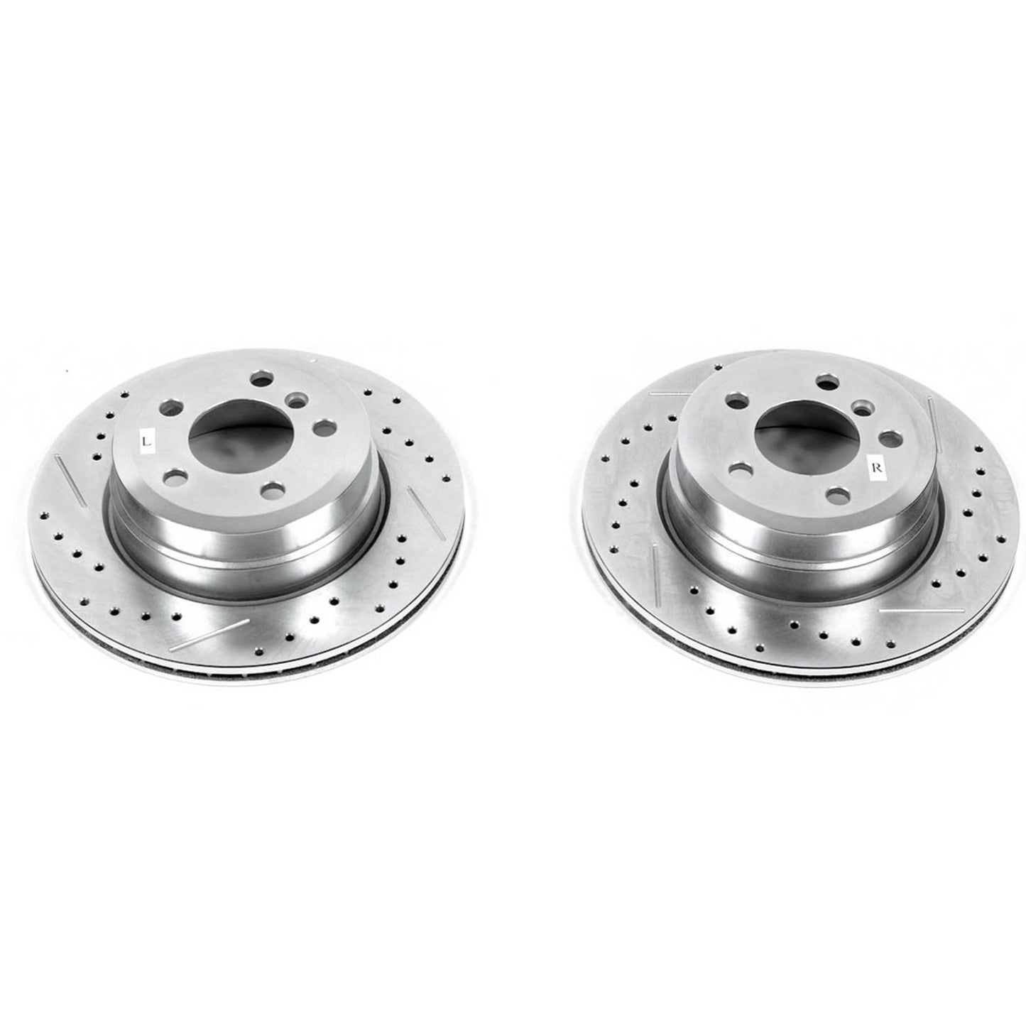 Rear Drilled Slotted Brake Rotors PowerStop Evolution EBR1031XPR