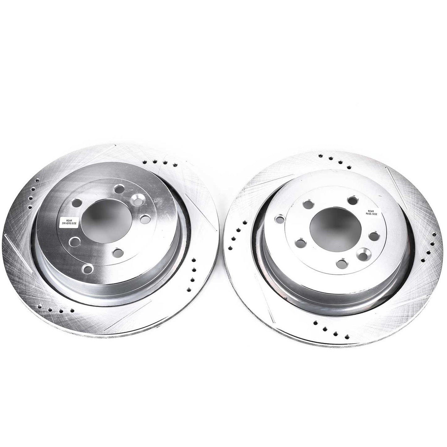 Rear Drilled Slotted Brake Rotors PowerStop Evolution EBR1046XPR
