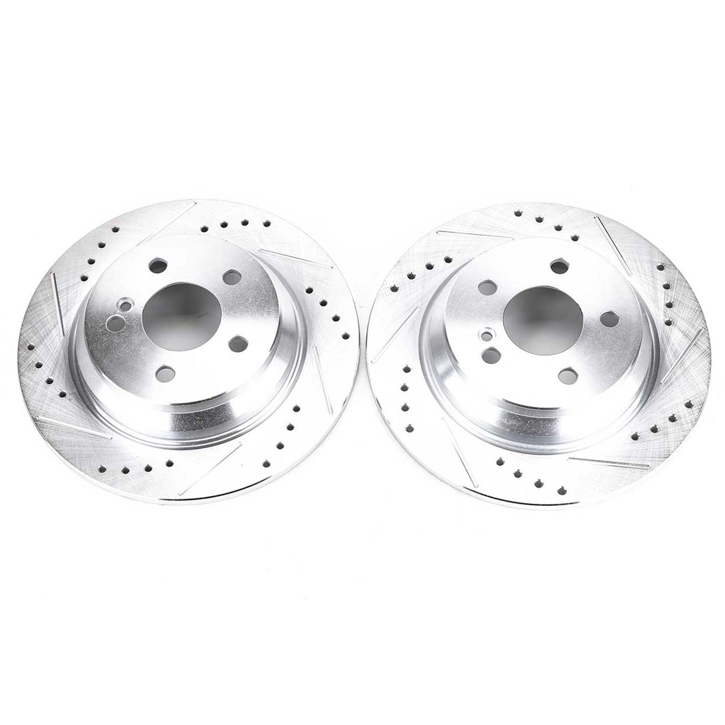 Rear Drilled and Slotted Brake Disc Rotors by PowerStop Evolution EBR1049XPR