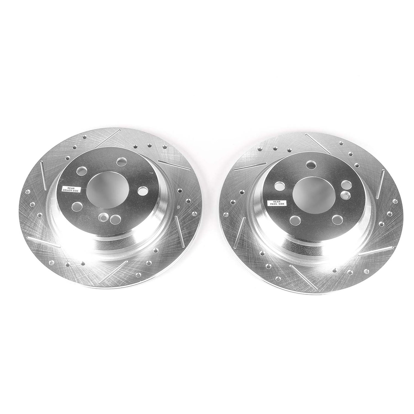 Rear Drilled and Slotted Brake Disc Rotors by PowerStop Evolution EBR1050XPR