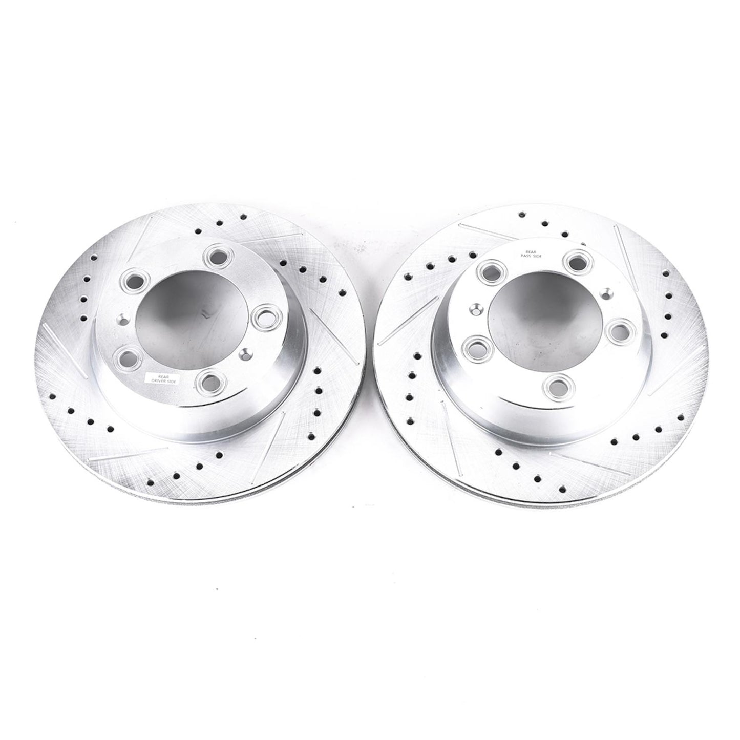 Rear Drilled and Slotted Brake Disc Rotors by PowerStop Evolution EBR1079XPR