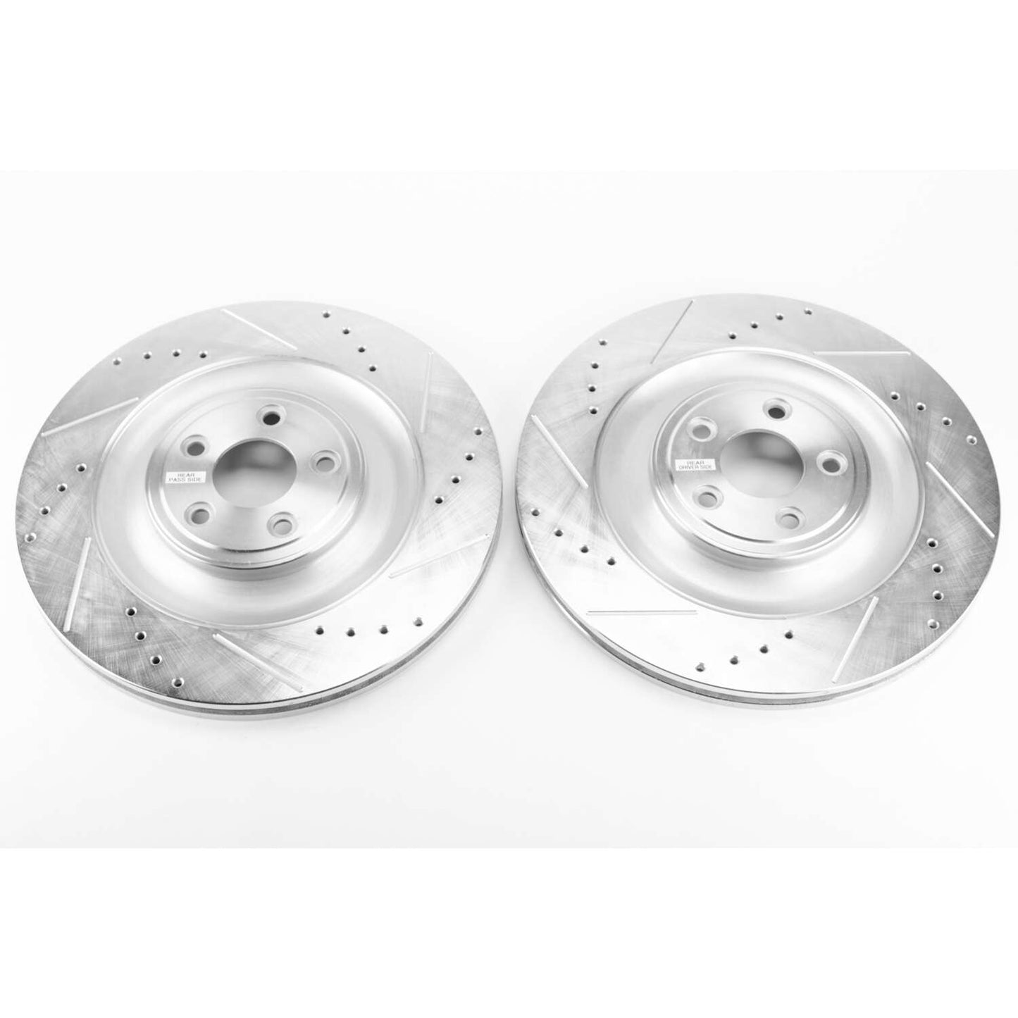 Rear Drilled and Slotted Brake Disc Rotors by PowerStop Evolution EBR1090XPR