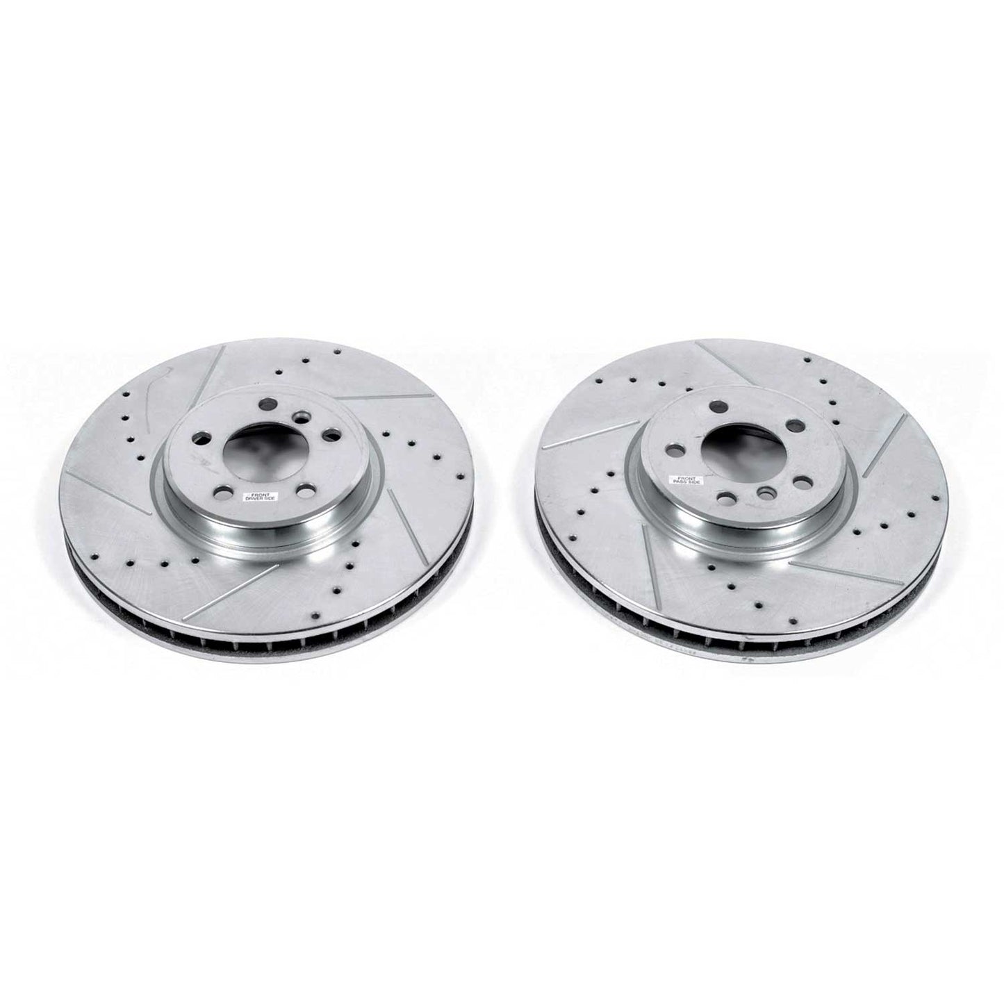 BMW X5 X6 365x36mm Front Drilled and Slotted Brake Disc Rotors by PowerStop Evolution EBR1218XPR