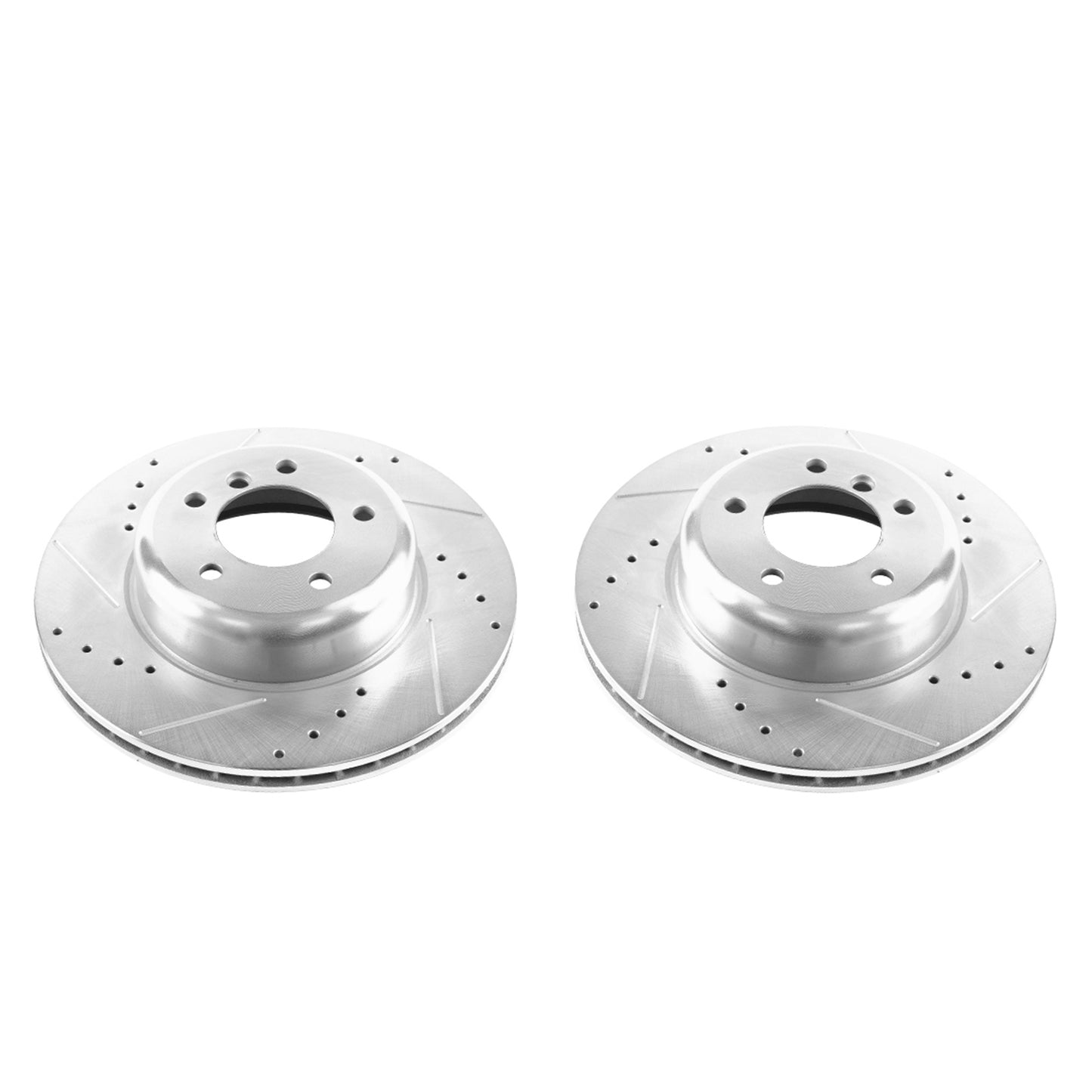 Front Drilled Slotted Brake Rotors PowerStop Evolution EBR1224XPR
