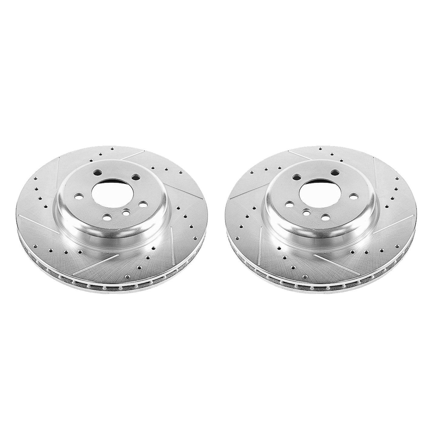 Front Drilled Slotted Brake Rotors PowerStop Evolution EBR1228XPR