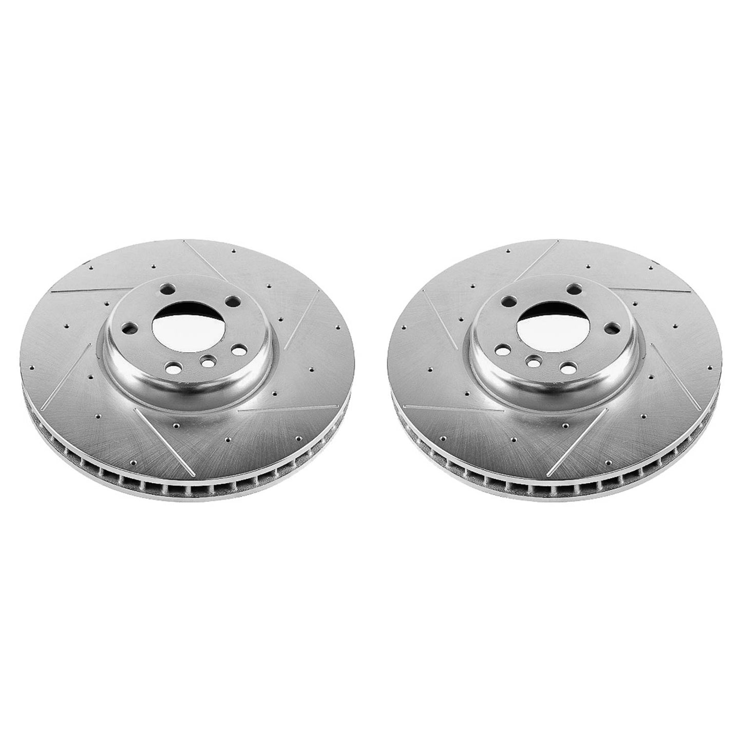 Front Drilled and Slotted Brake Disc Rotors by PowerStop Evolution EBR1230-EBR1231