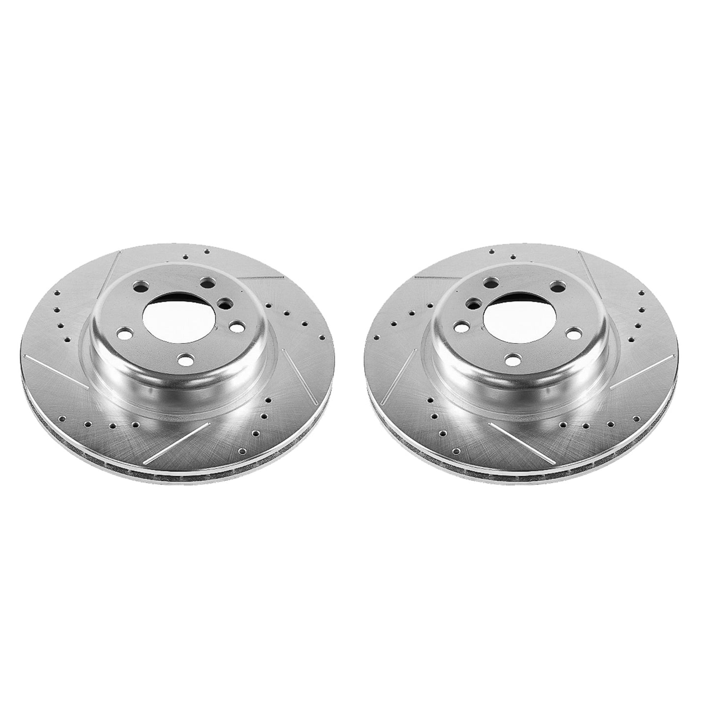 BMW 330x24mm Front Drilled and Slotted Brake Disc Rotors by PowerStop Evolution EBR1234XPR