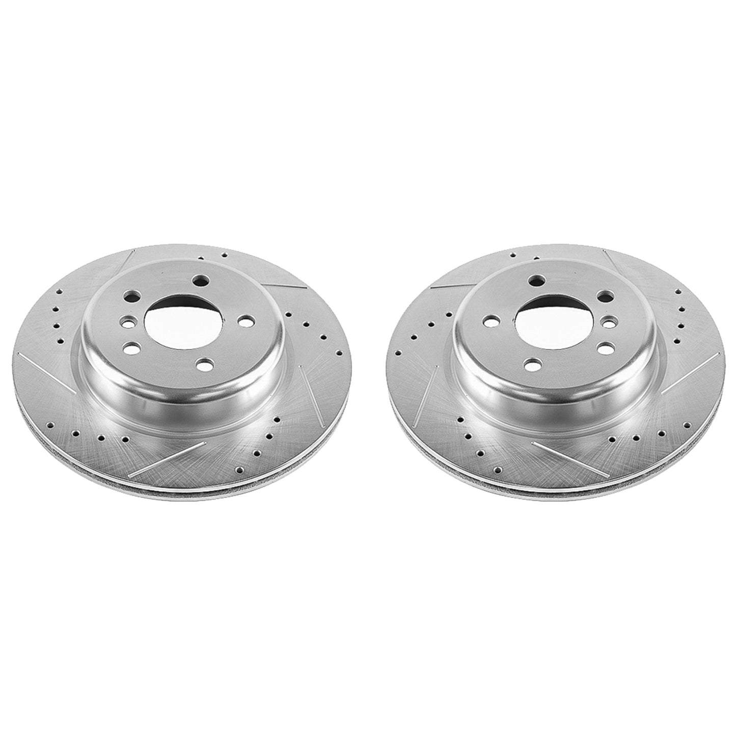 BMW 330x20mm Rear Drilled and Slotted Brake Disc Rotors by PowerStop Evolution EBR1235XPR