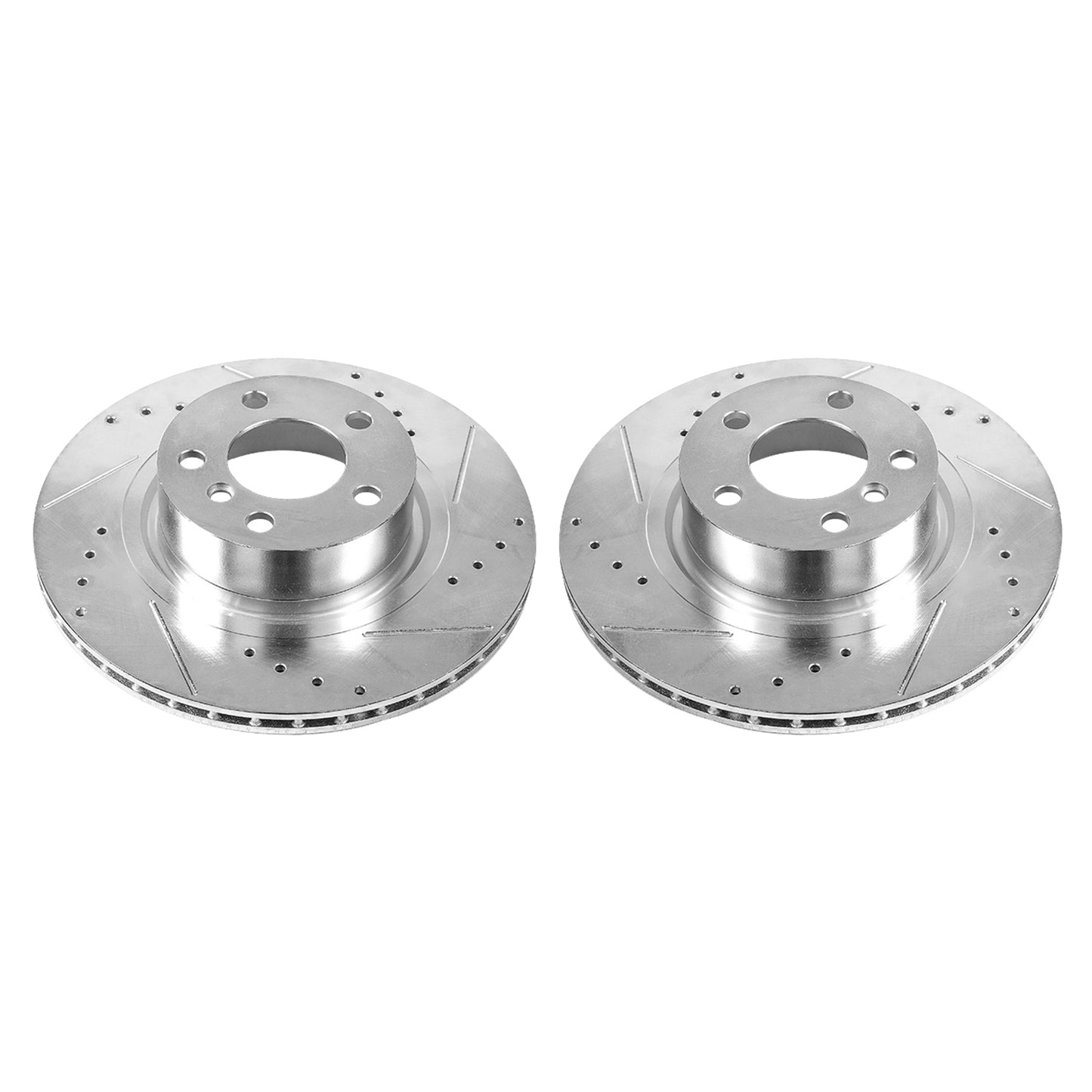 Rear Drilled Slotted Brake Rotors PowerStop Evolution EBR1240XPR