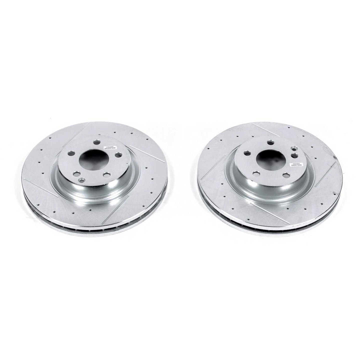 Mercedes 330x32mm Front Drilled and Slotted Brake Disc Rotors by PowerStop Evolution EBR1248XPR