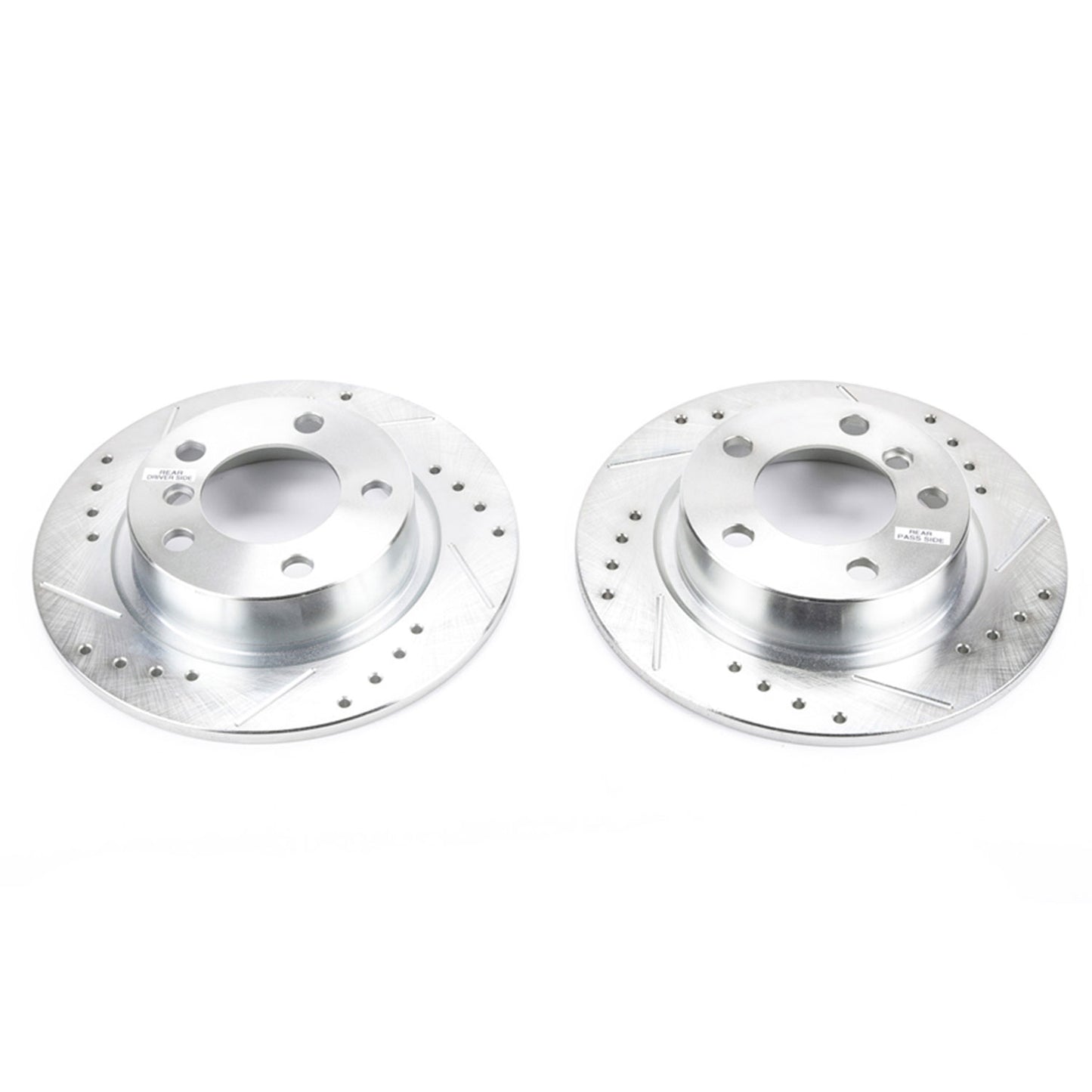 Rear Drilled and Slotted Brake Disc Rotors by PowerStop Evolution EBR1412XPR