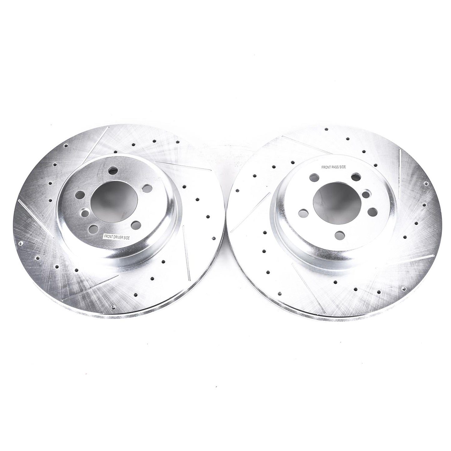 Front Drilled and Slotted Brake Disc Rotors by PowerStop Evolution EBR1438XPR