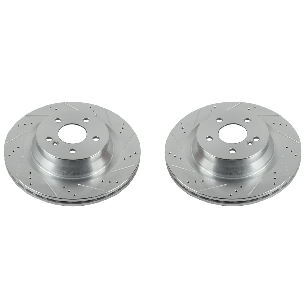 Rear 320x24mm Drilled Slotted Brake Rotors PowerStop Evolution EBR1451XPR