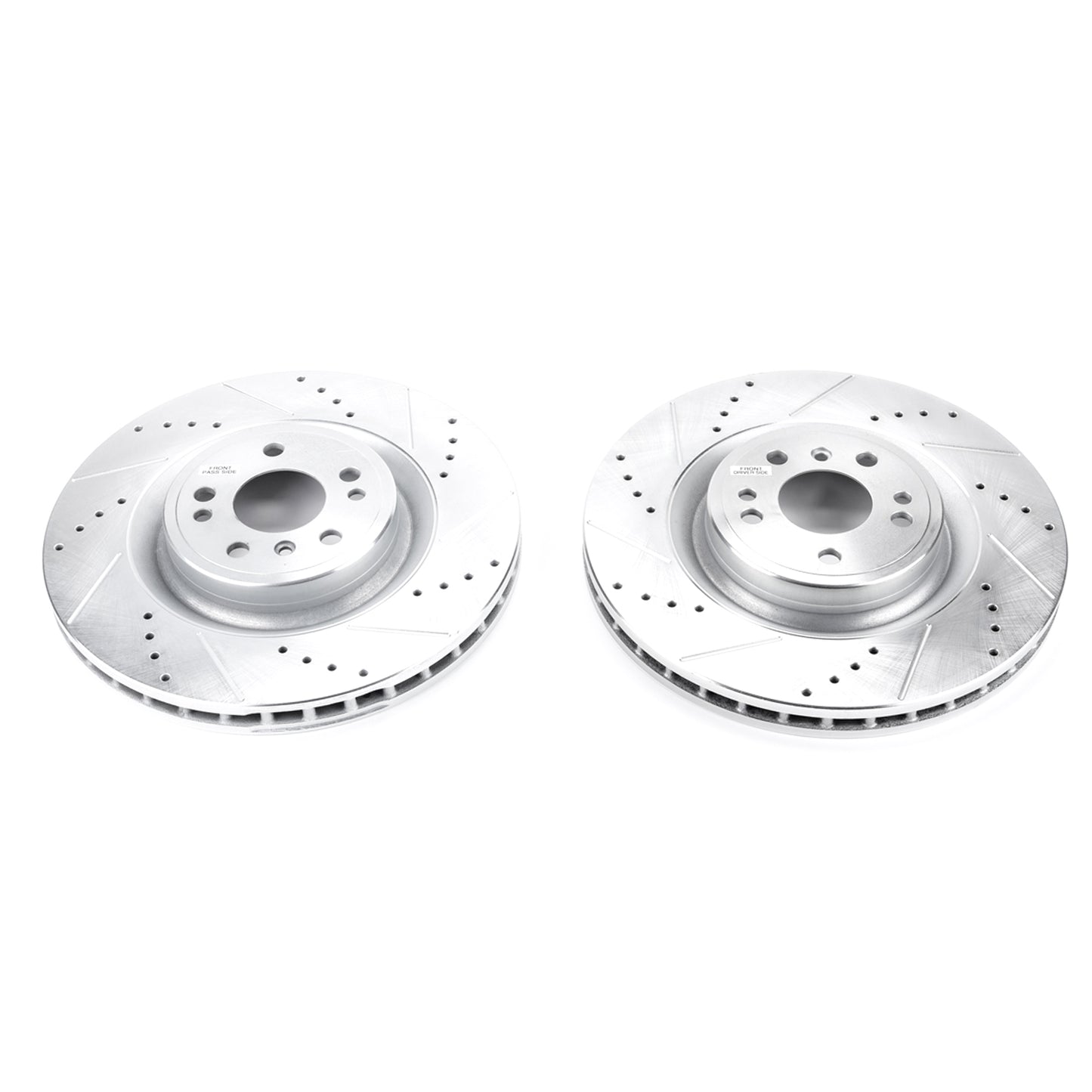 Front Drilled Slotted Brake Rotors PowerStop Evolution EBR1452XPR