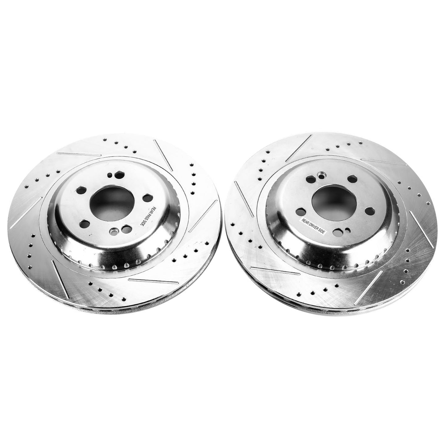 Rear Drilled Slotted Brake Rotors PowerStop Evolution EBR1603XPR