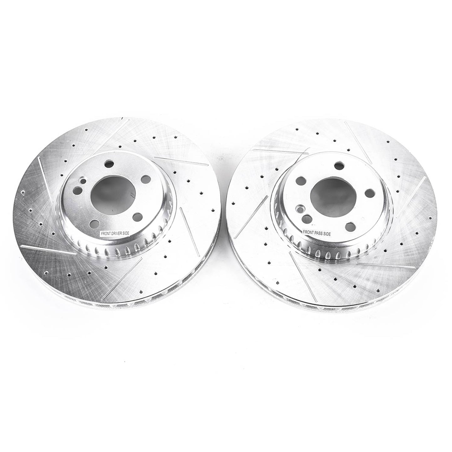 Mercedes 330x32mm Front Drilled and Slotted Brake Disc Rotors by PowerStop Evolution EBR1604XPR