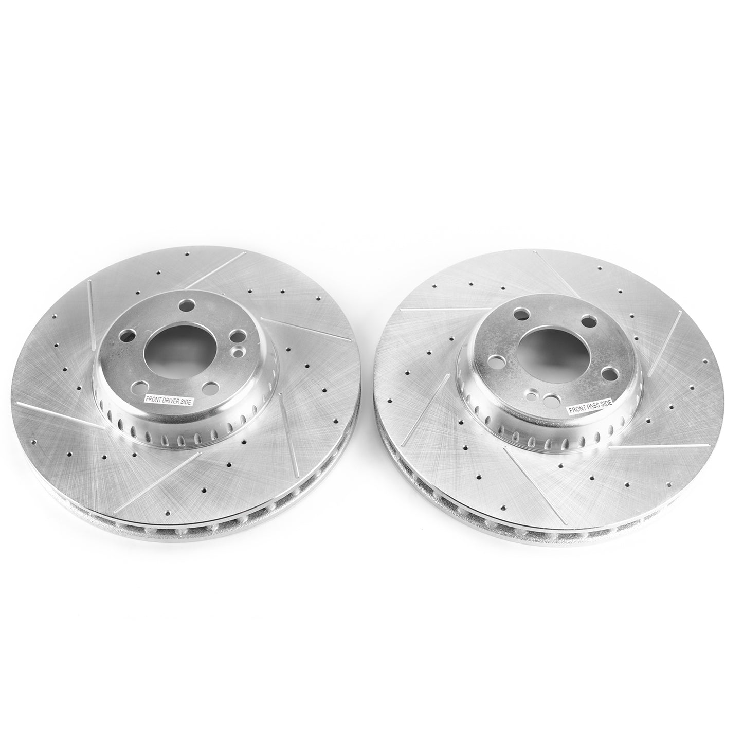 Mercedes 342x32mm Front Drilled and Slotted Brake Disc Rotors by PowerStop Evolution EBR1606XPR