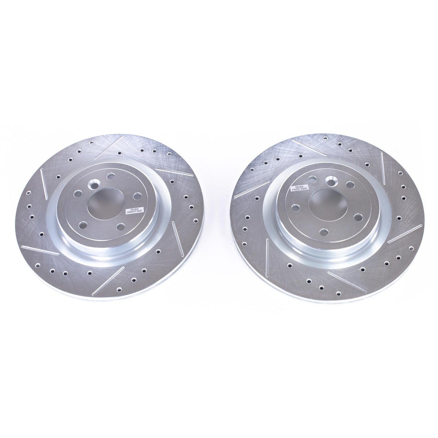 Rear Drilled and Slotted Brake Disc Rotors by PowerStop Evolution EBR1634XPR