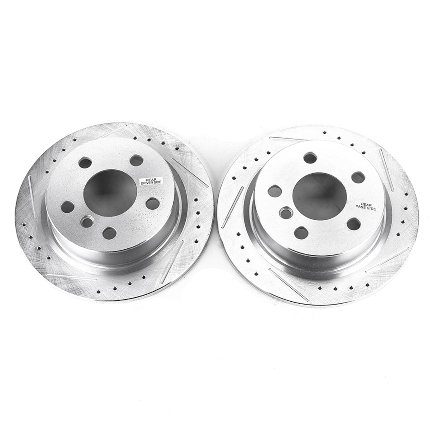 Rear Drilled and Slotted Brake Disc Rotors by PowerStop Evolution EBR1648XPR