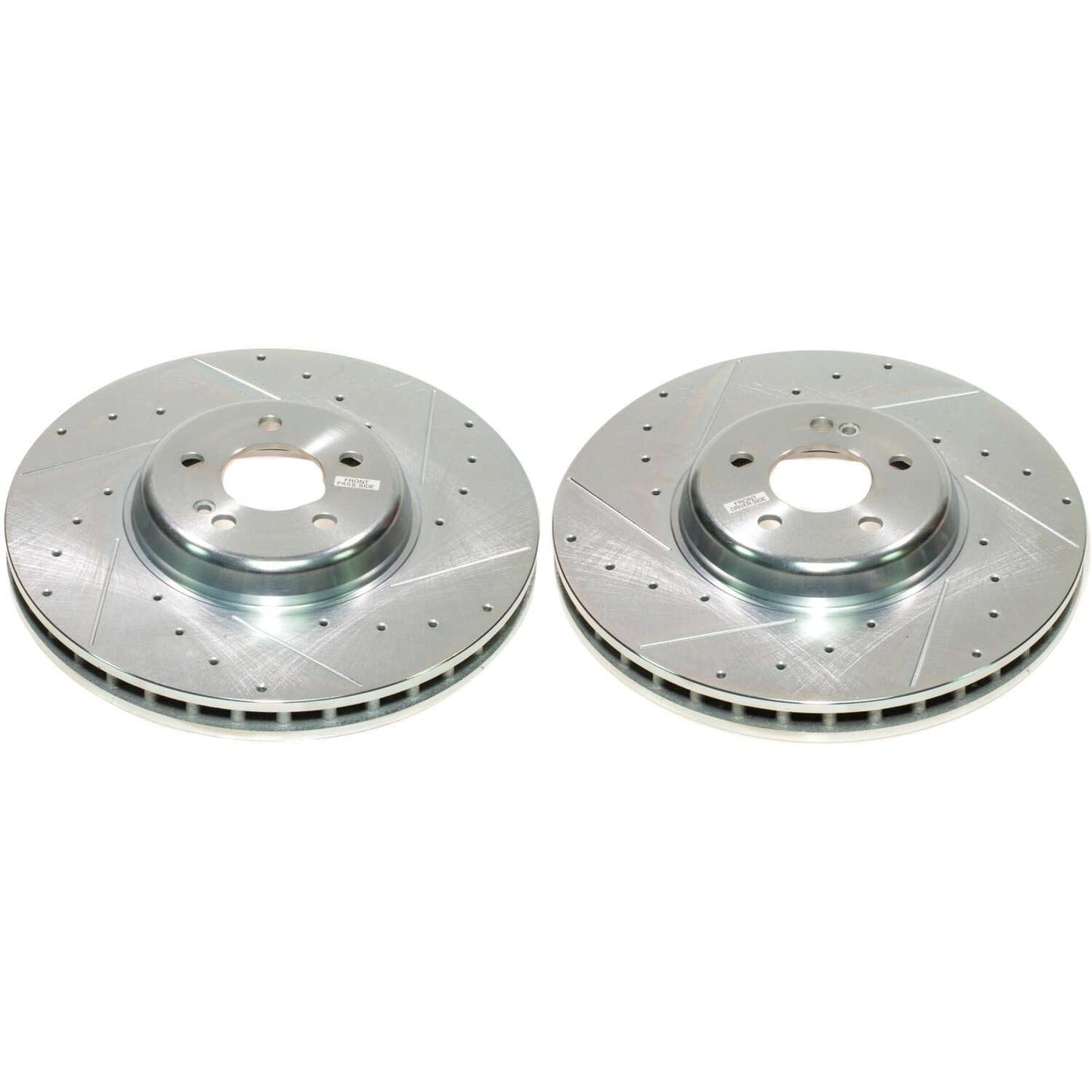 Front 360x36mm Drilled Slotted Brake Rotors PowerStop Evolution CBR6305XPR