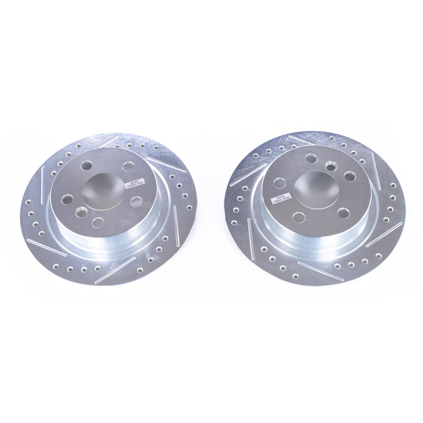 Rear Drilled and Slotted Brake Disc Rotors by PowerStop Evolution EBR1658XPR