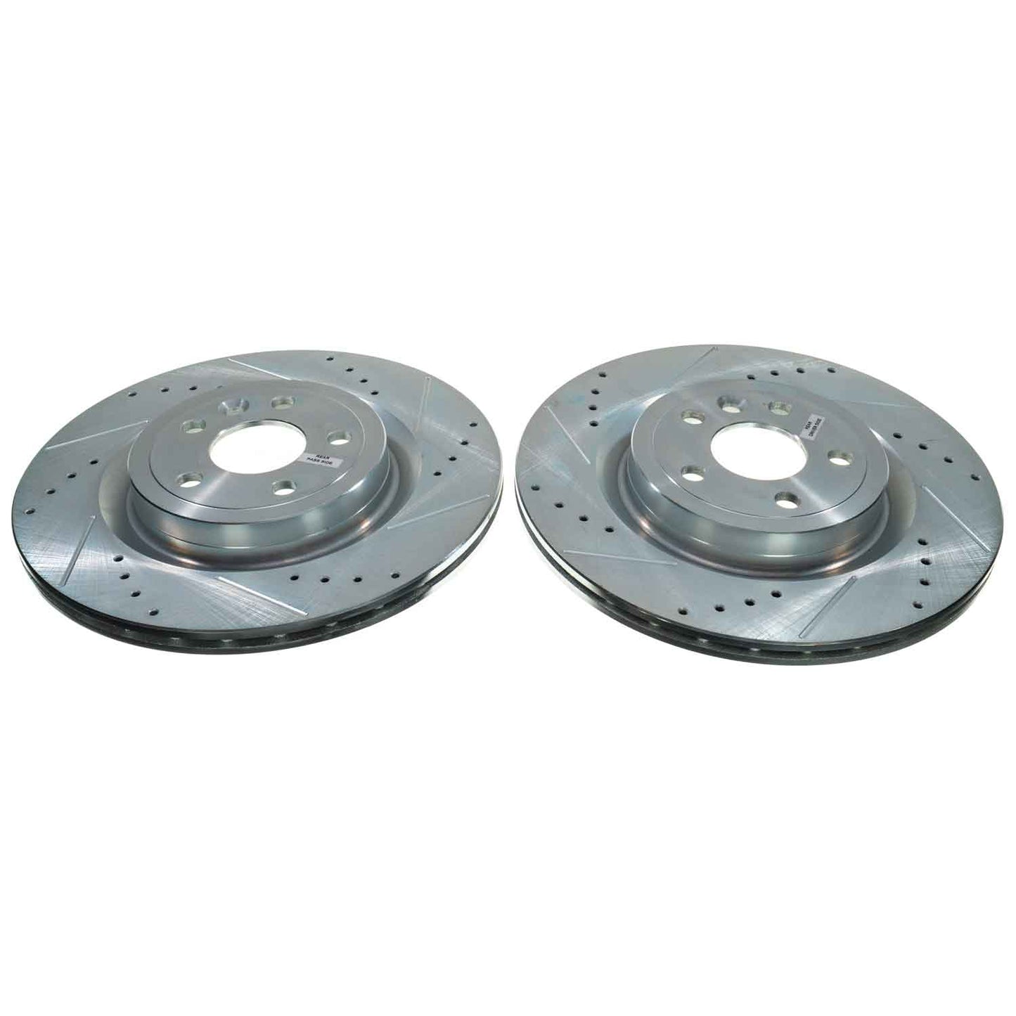 Rear Drilled Slotted Brake Rotors PowerStop Evolution EBR1685XPR