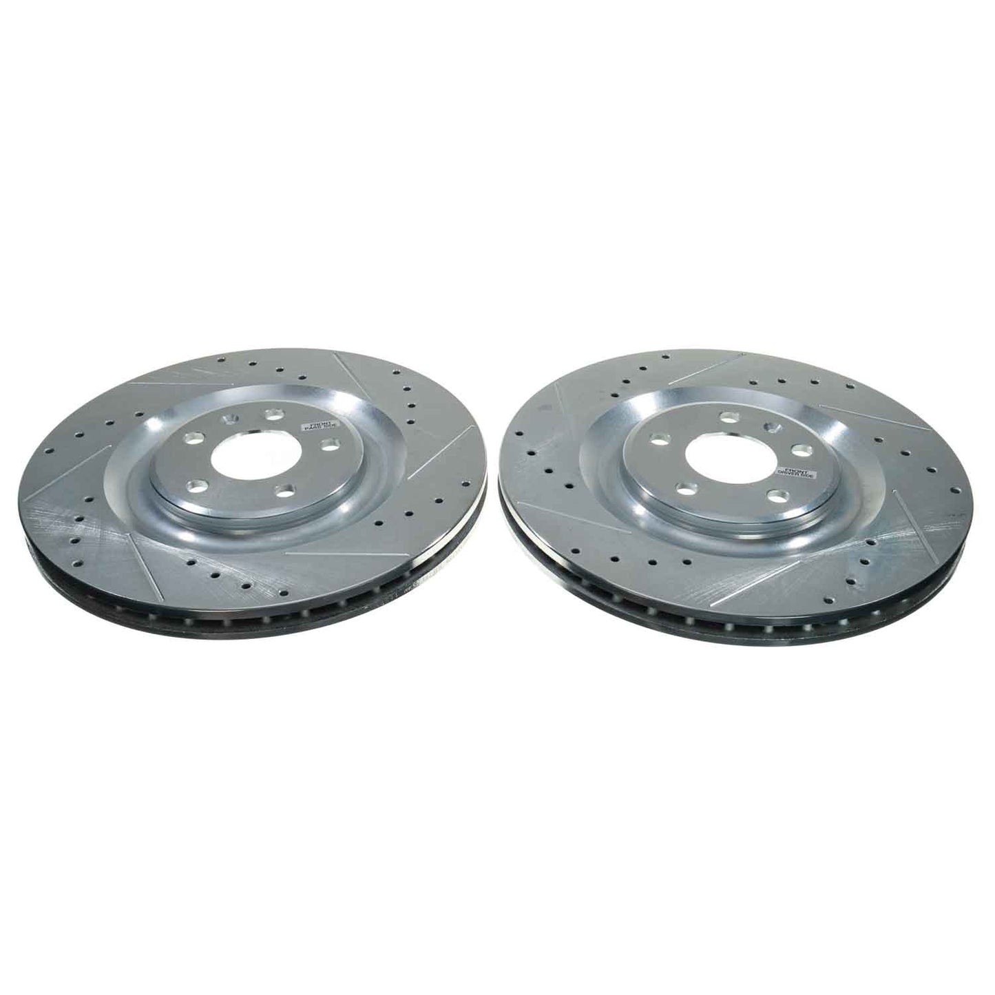 Rear 350x28mm Drilled Slotted Brake Rotors PowerStop Evolution EBR1695XPR