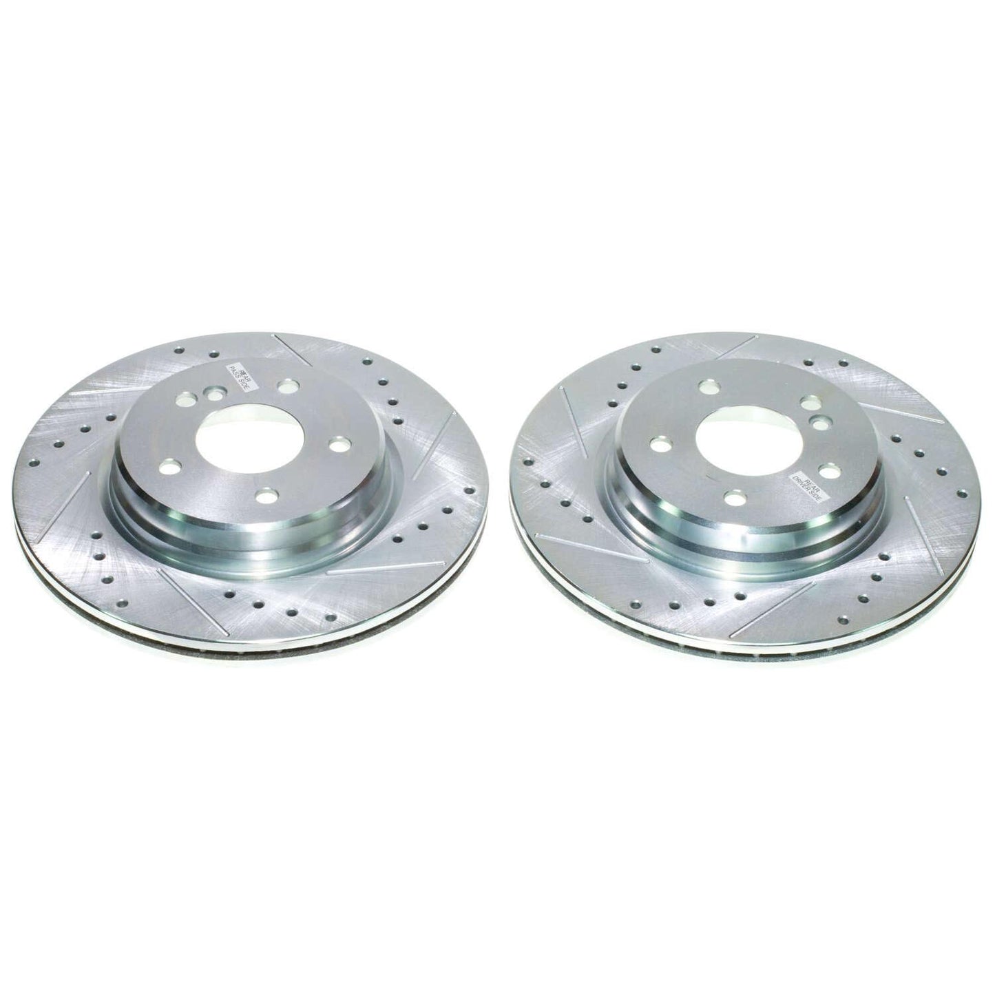 Rear Drilled Slotted Brake Rotors PowerStop Evolution EBR808XPR