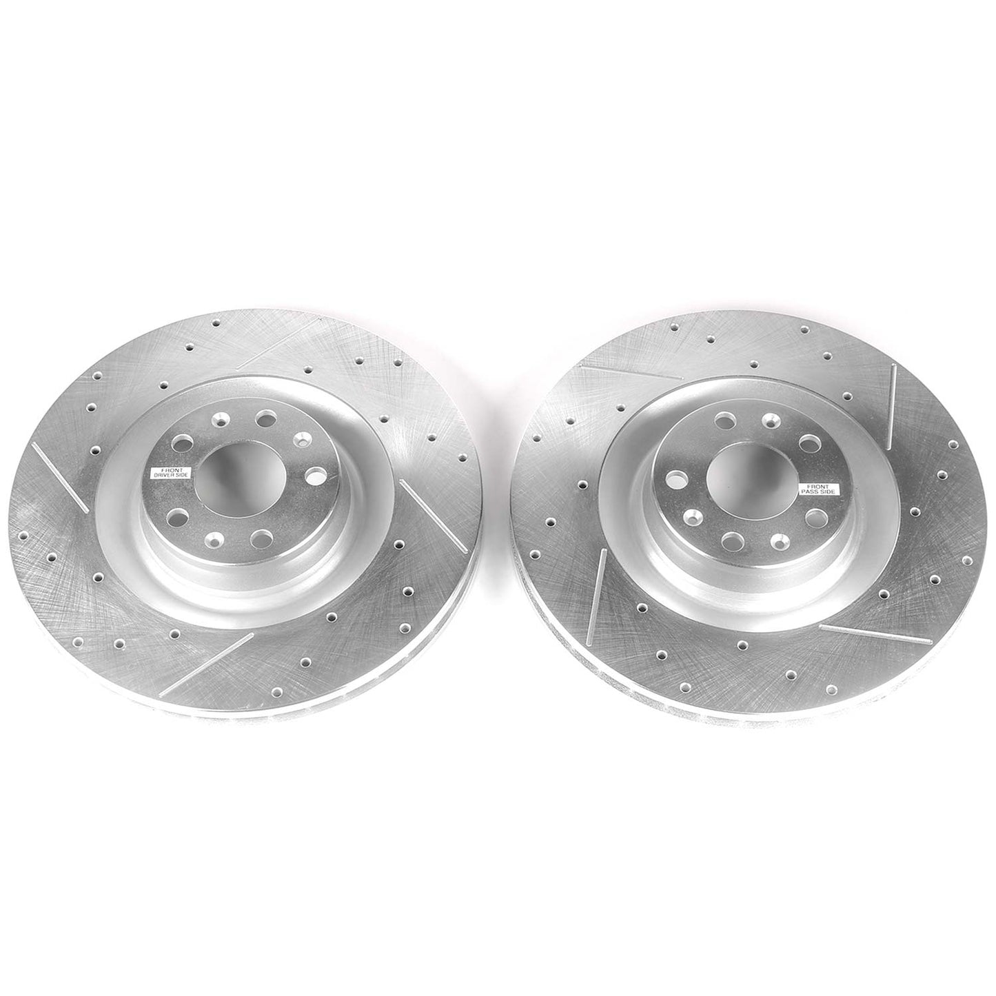 Front Drilled and Slotted Brake Disc Rotors by PowerStop Evolution EBR824XPR