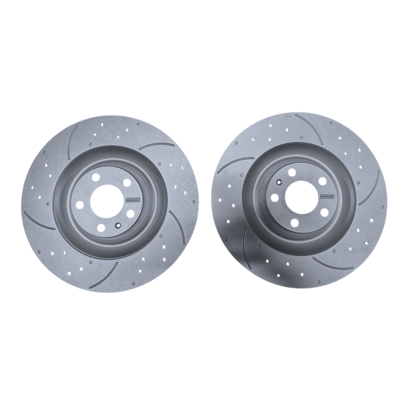 Front Drilled and Slotted Brake Disc Rotors by PowerStop Evolution EBR ...