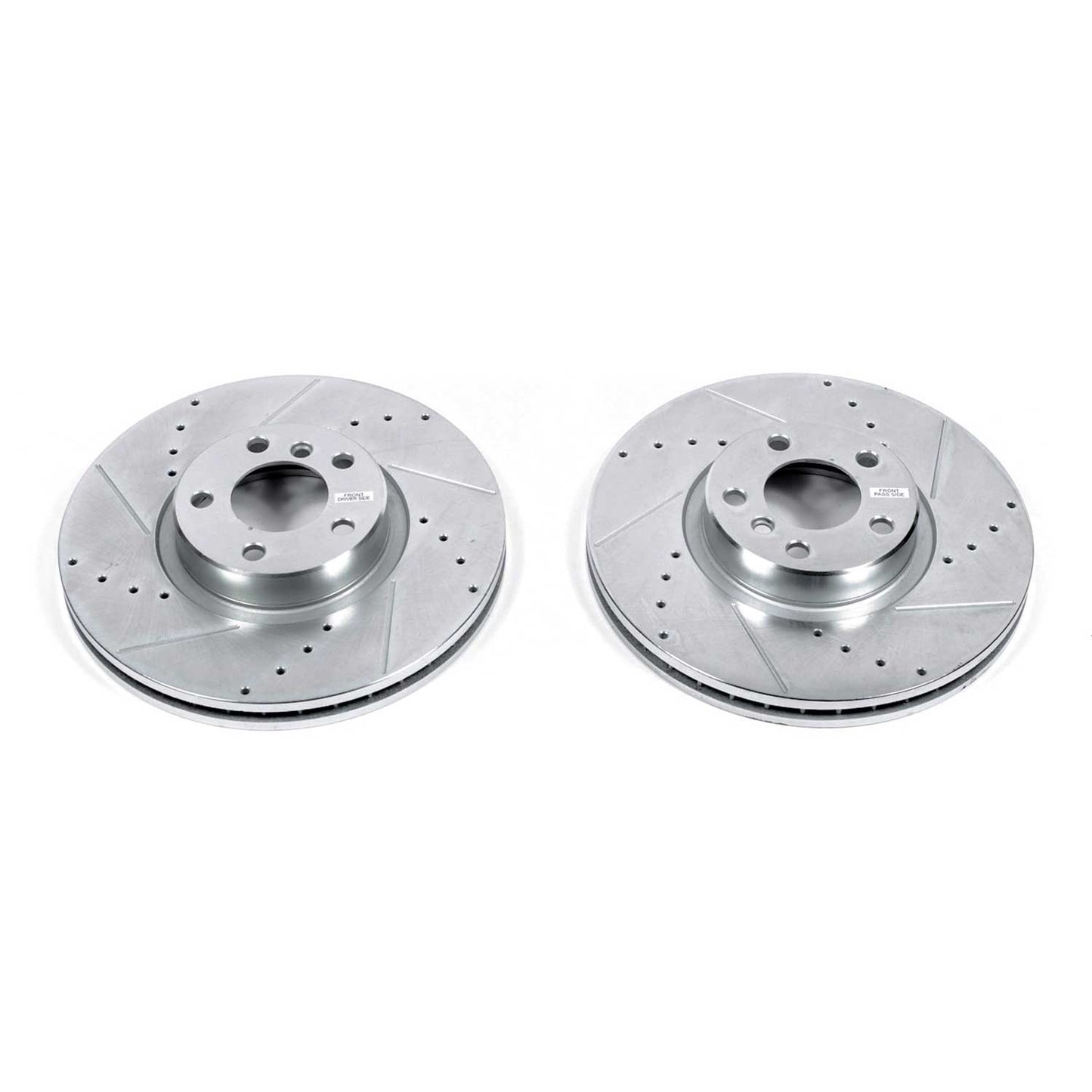 Front Drilled Slotted Brake Rotors PowerStop Evolution EBR851XPR