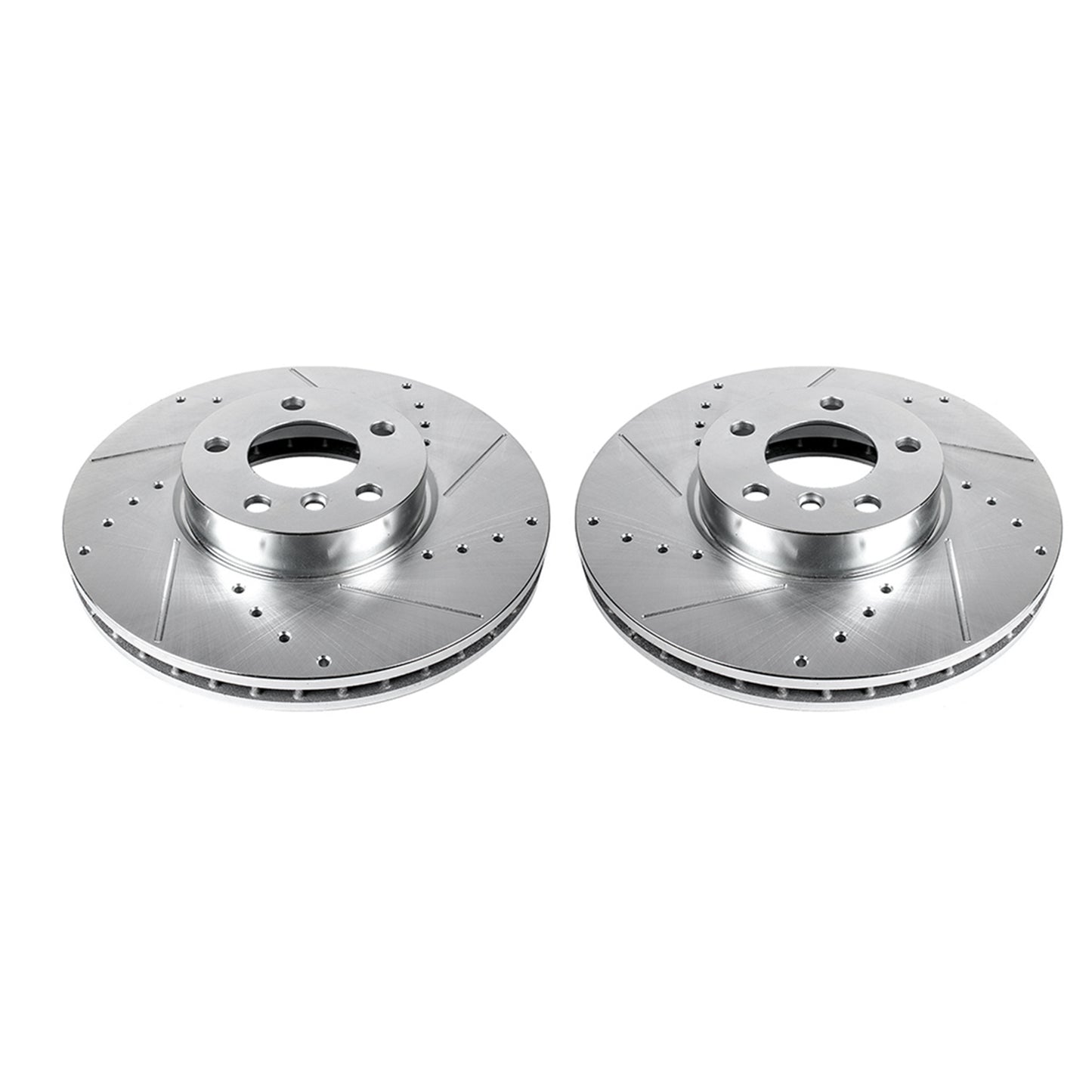 Front Drilled Slotted Brake Rotors PowerStop Evolution EBR852XPR