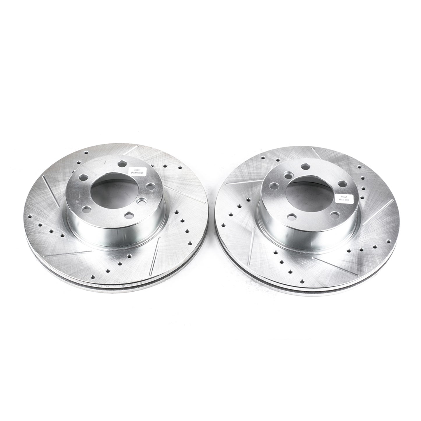 Front Drilled Slotted Brake Rotors PowerStop Evolution EBR858XPR