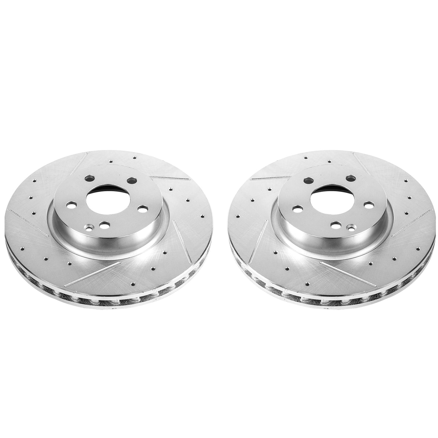 Front Drilled Slotted Brake Rotors PowerStop Evolution EBR877XPR