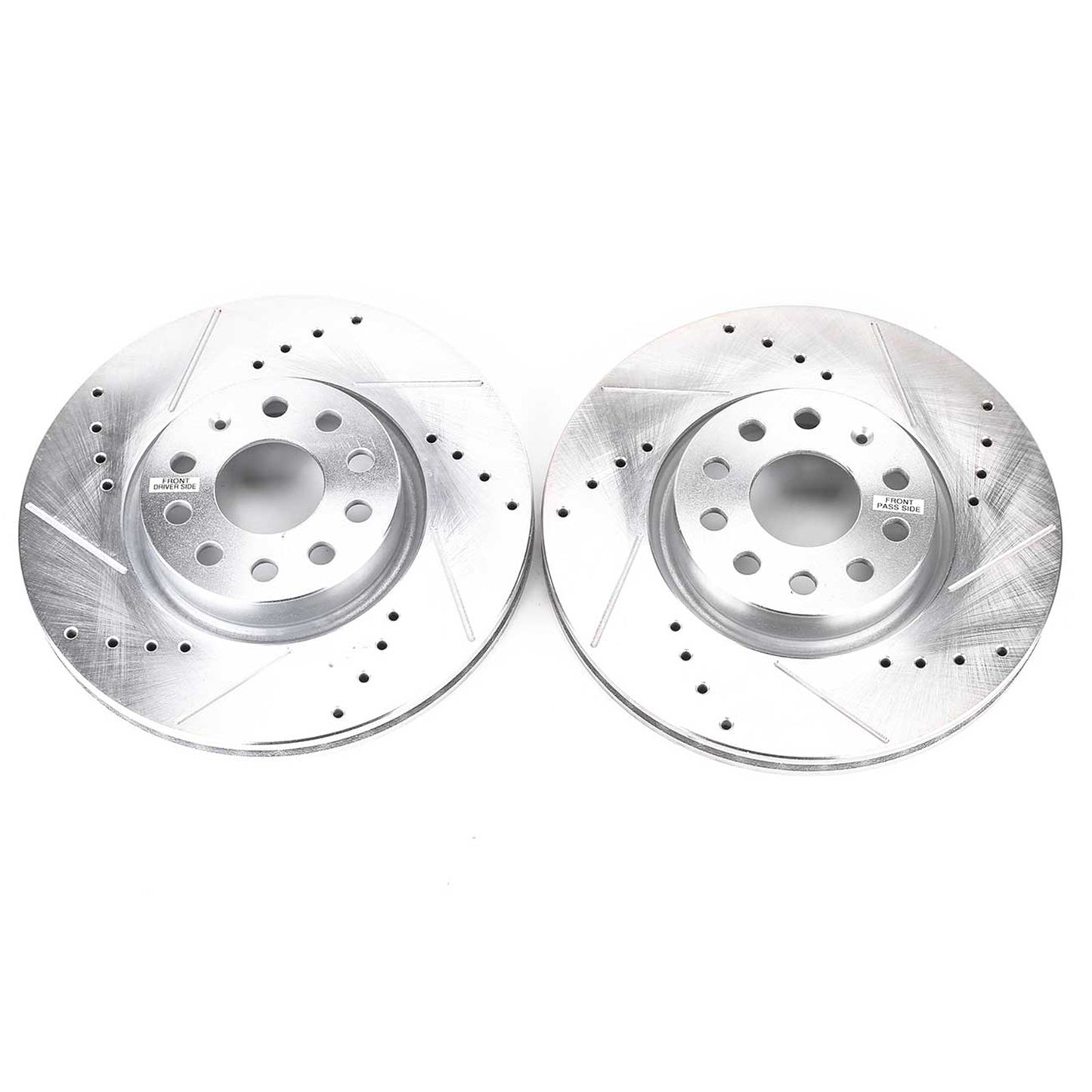 Audi A3 VW Golf GTI - Front Drilled and Slotted Brake Disc Rotors by PowerStop Evolution (Volkswagen) (EBR898XPR)