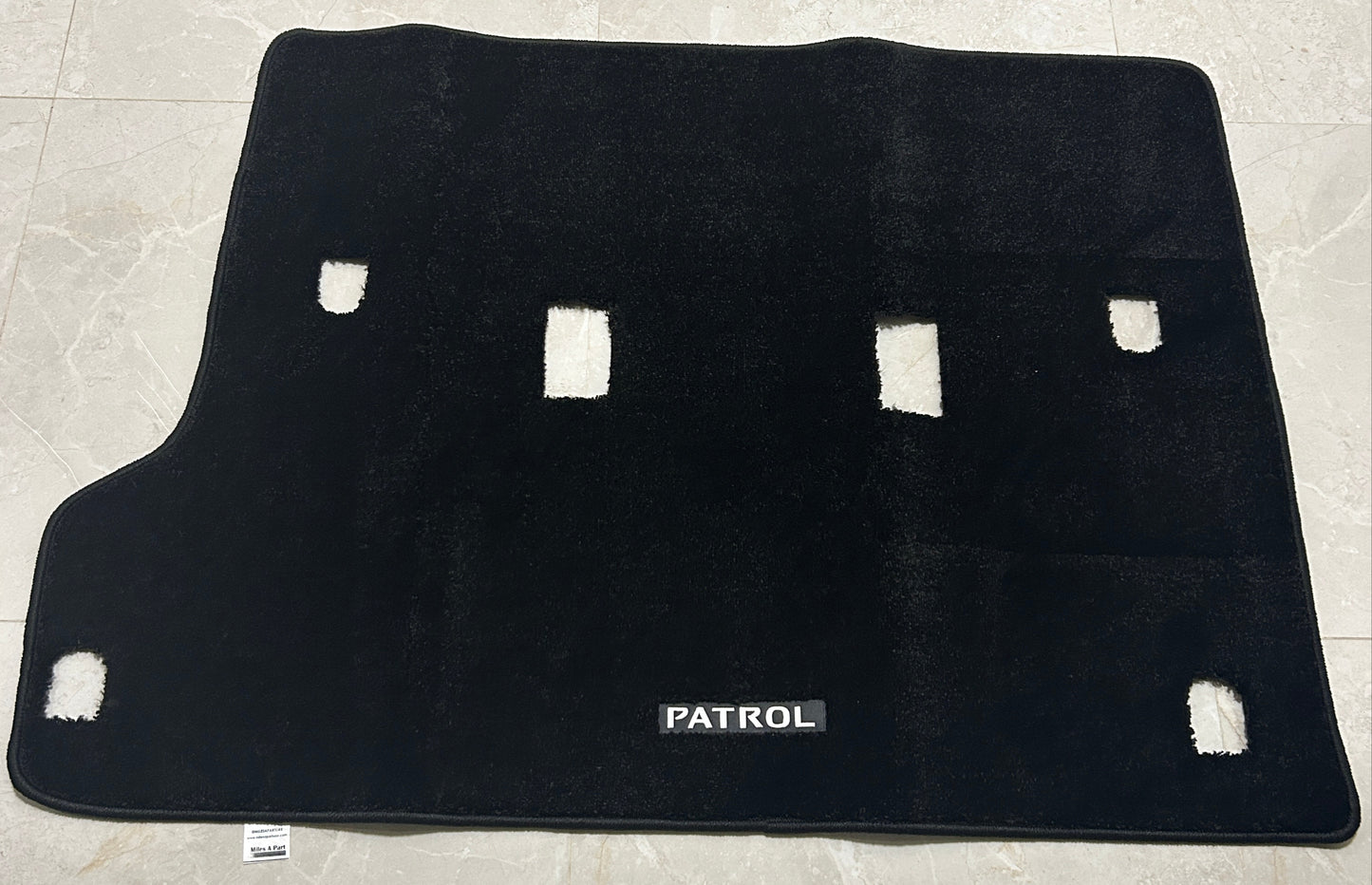 Nissan Patrol Y61 GU Black Trunk Floor Mat with PATROL Logo