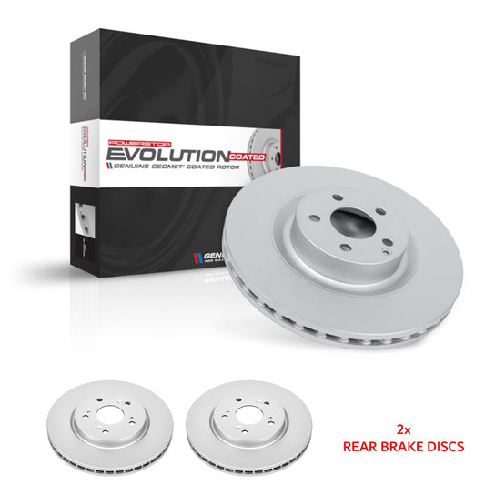 Lexus GS IS RC 310x18mm Rear Coated Brake Disc Rotors by PowerStop Evolution JBR1148EVC