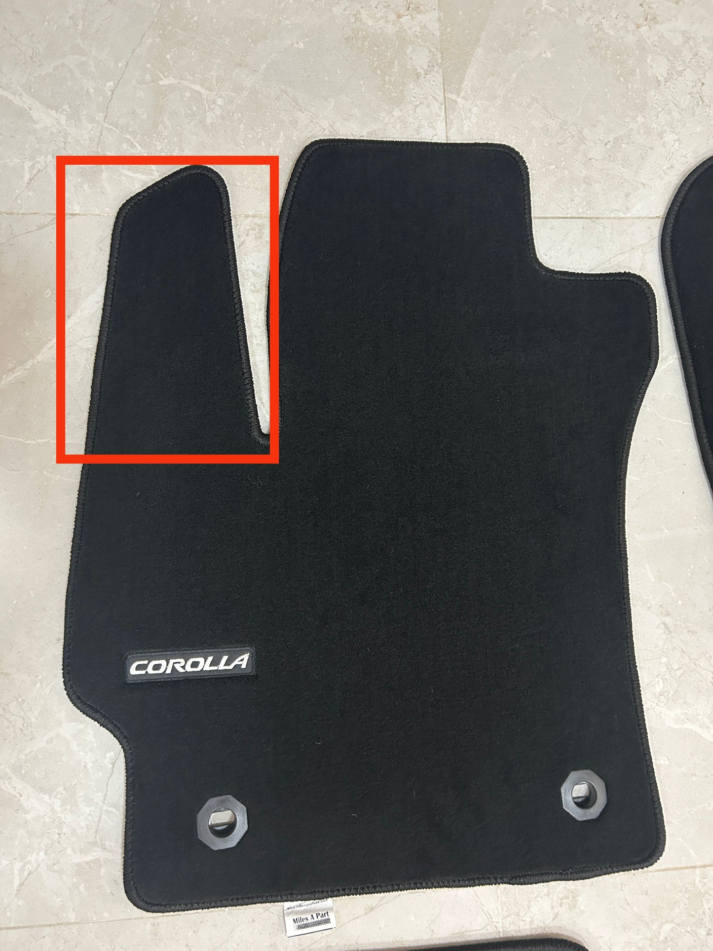 Toyota Corolla 2020-2025 Black Luxury Floor Mats with Logo