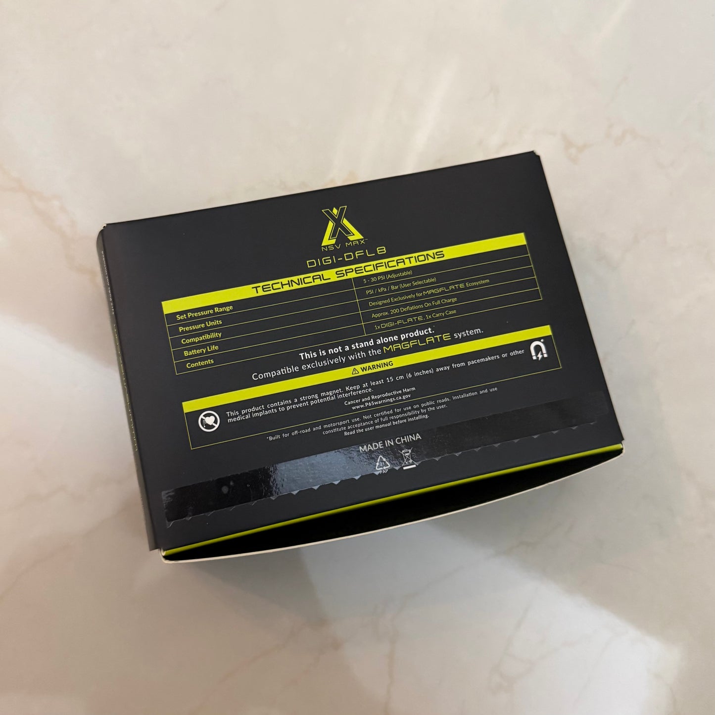 NSV MAX DIGI-DFL8 - Magnetic Quick-Connect Tyre Deflation Adapter