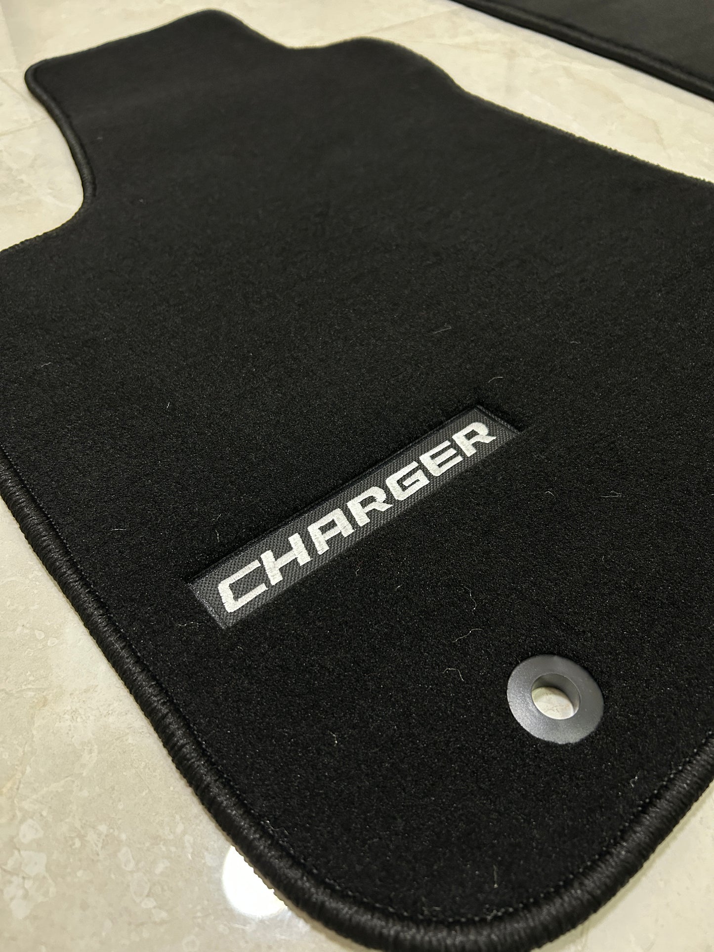 Dodge Charger RWD 2011-2023 Luxury Black Floor Mats with Logo