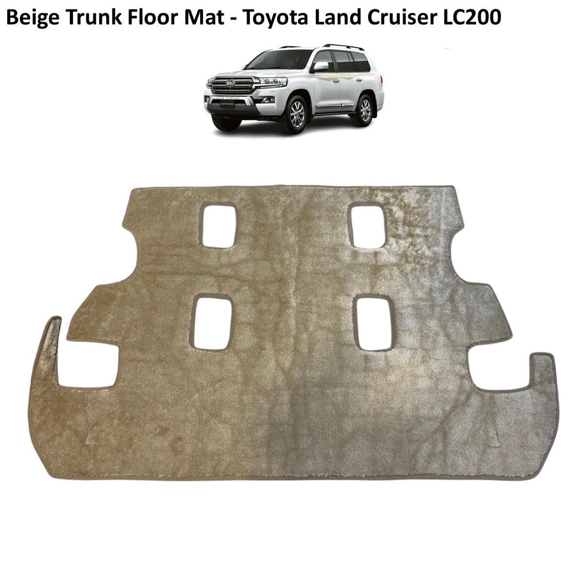 Beige Rear Trunk Floor Mat - Toyota Land Cruiser LC200 (2008-2021)