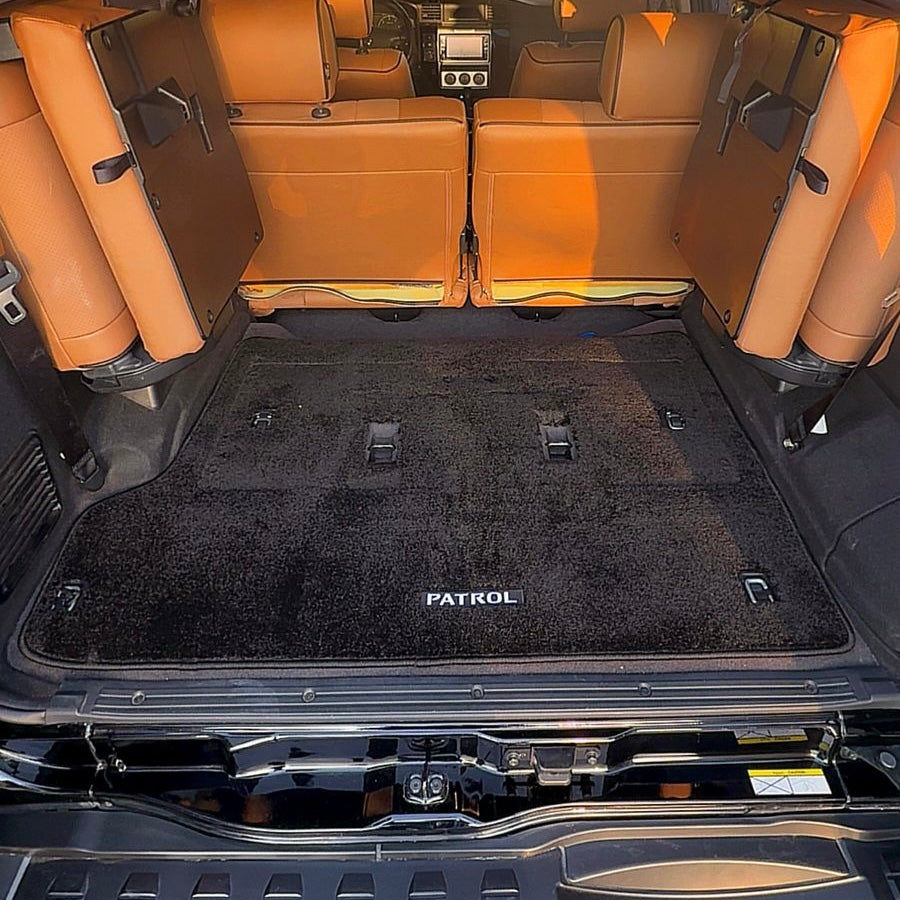 Nissan Patrol Y61 GU Black Trunk Floor Mat with PATROL Logo