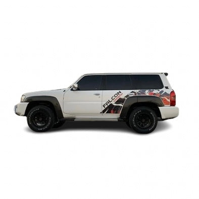 Falcon Carbon Limited Edition Side Stripe Sticker Decal Black Red (Nissan Patrol Y61 4-door VTC GU)