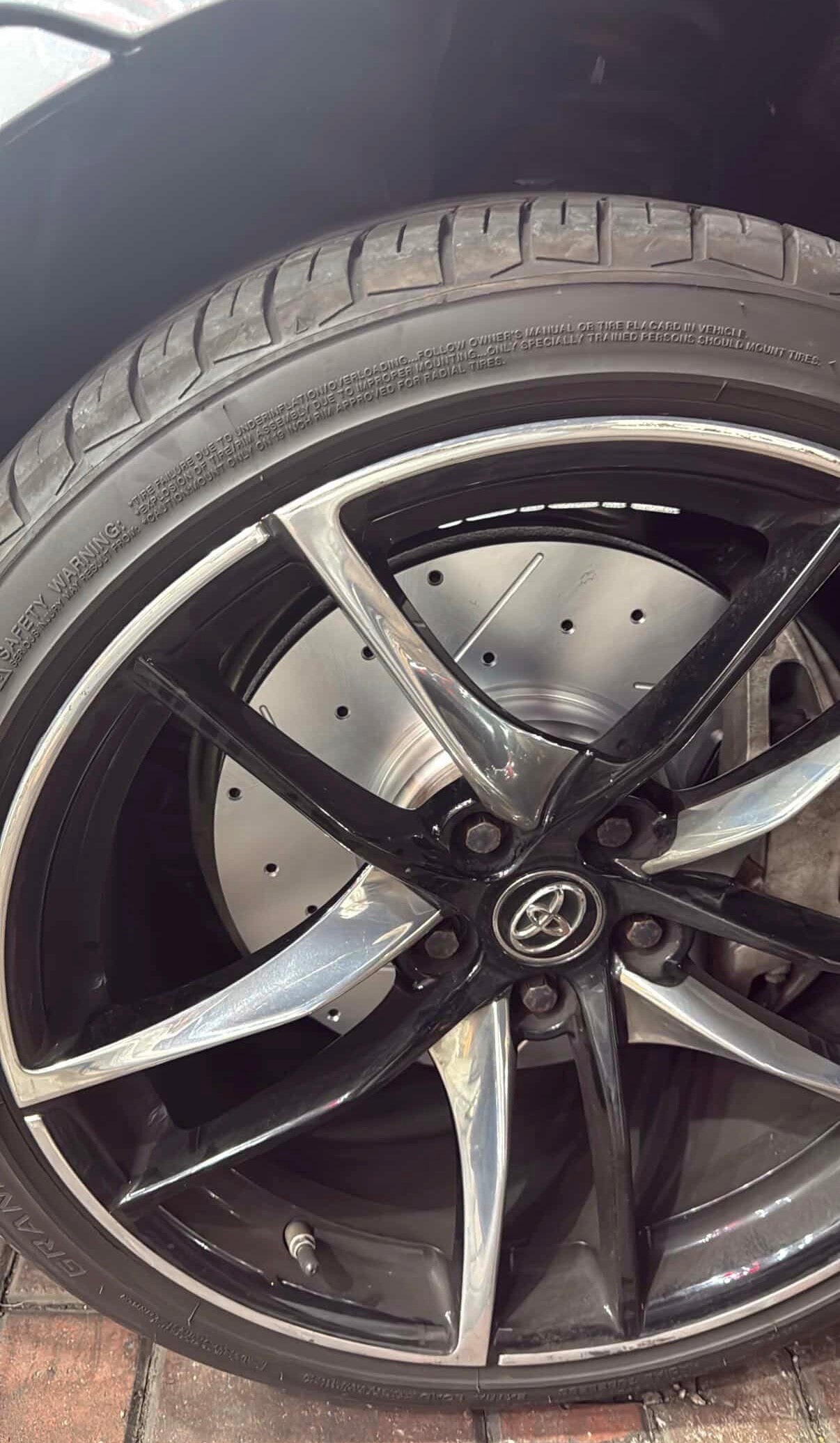 BMW Toyota 348x36mm Front Drilled and Slotted Brake Disc Rotors by PowerStop Evolution EBR1673-EBR1674