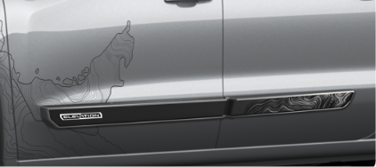 Jims Edition Door Side Molding - GMC Sierra Dual Cab