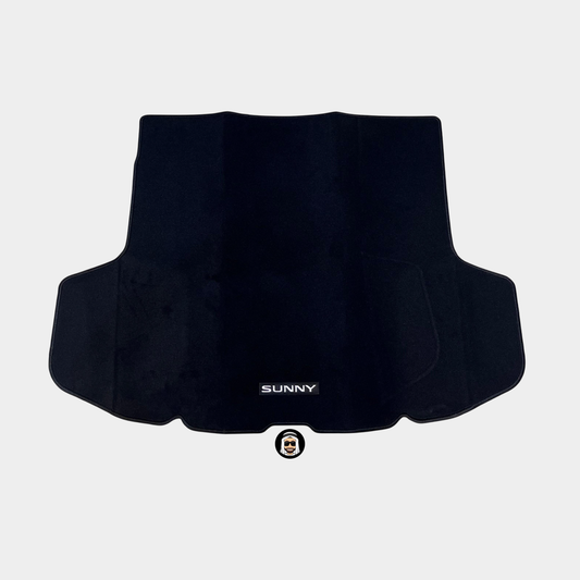 Nissan Sunny 2019-2025 Black OEM Trunk Floor Mat with Logo