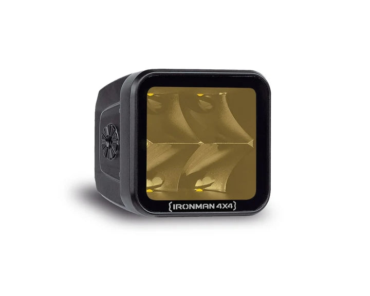 Ironman 4x4 40W Bright LED Cube Light - Spot Beam / Amber Lens (Single Unit)