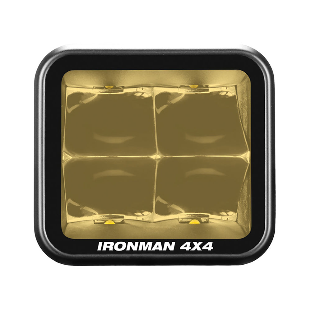 Ironman 4x4 40W Bright LED Cube Light - Spot Beam / Amber Lens (Single Unit)