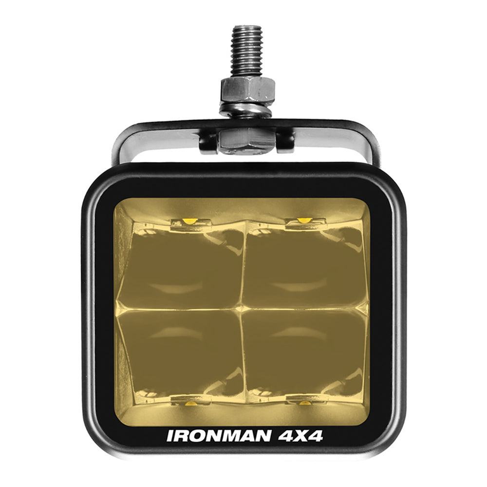 Ironman 4x4 40W Bright LED Cube Light - Spot Beam / Amber Lens (Single Unit)