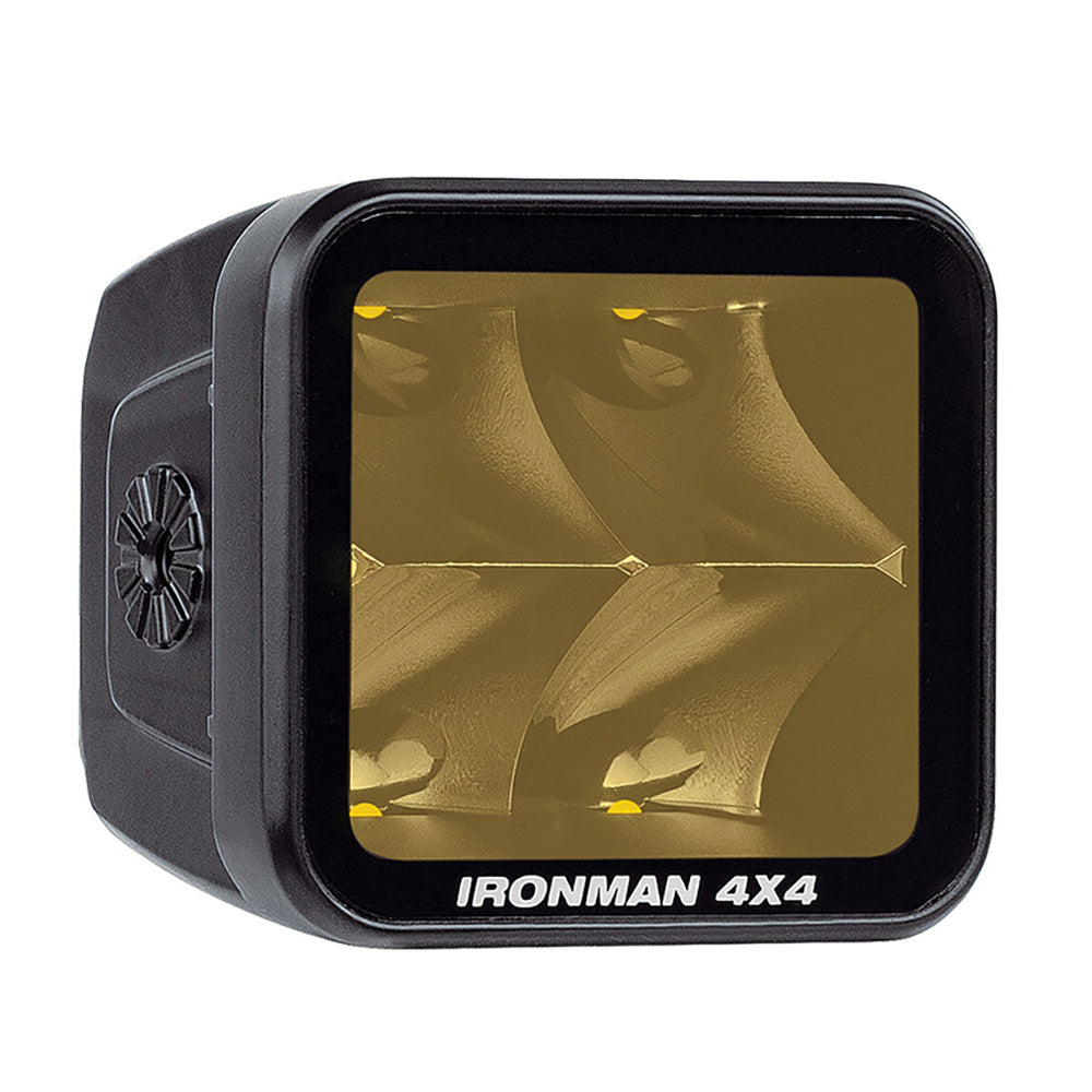 Ironman 4x4 40W Bright LED Cube Light - Spot Beam / Amber Lens (Single Unit)